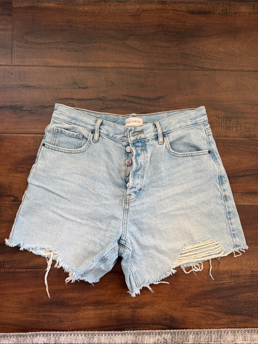 Pacsun Light Blue High-Rise Relaxed Short - Size 27